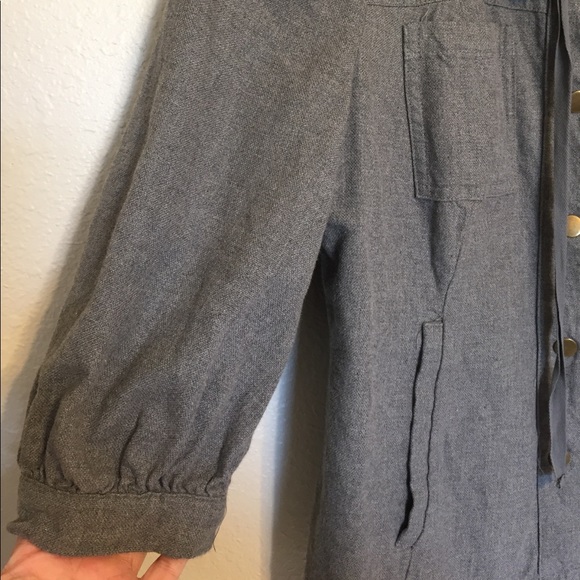 Anthropologie Kimchi Blue gray flannel jacket - Picture 3 of 5